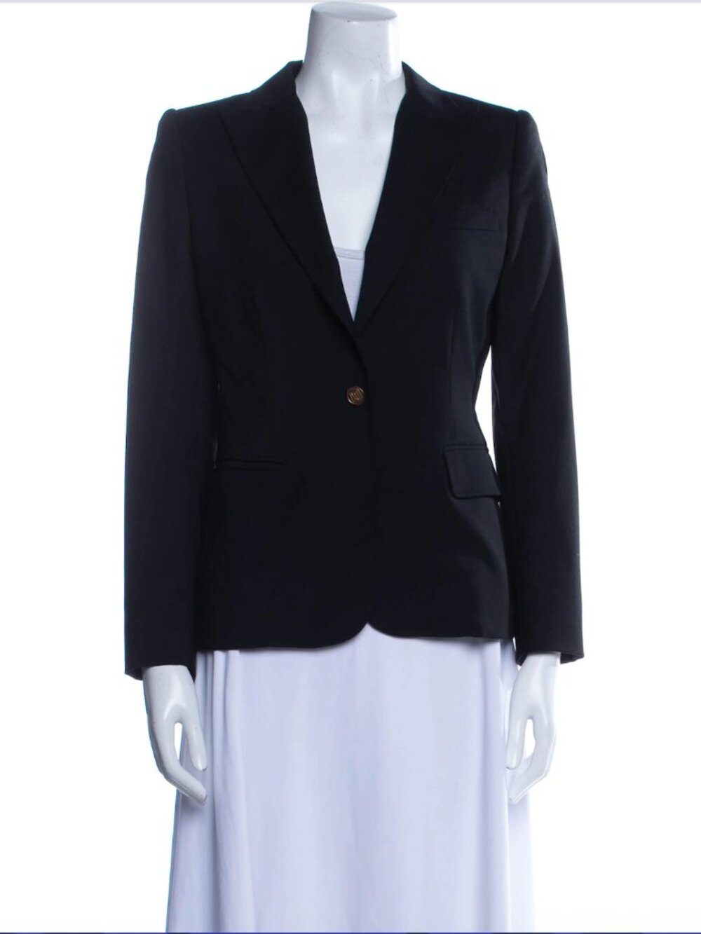 Dolce & Gabbana D&G Black Wool Single Button Blazer Size 6